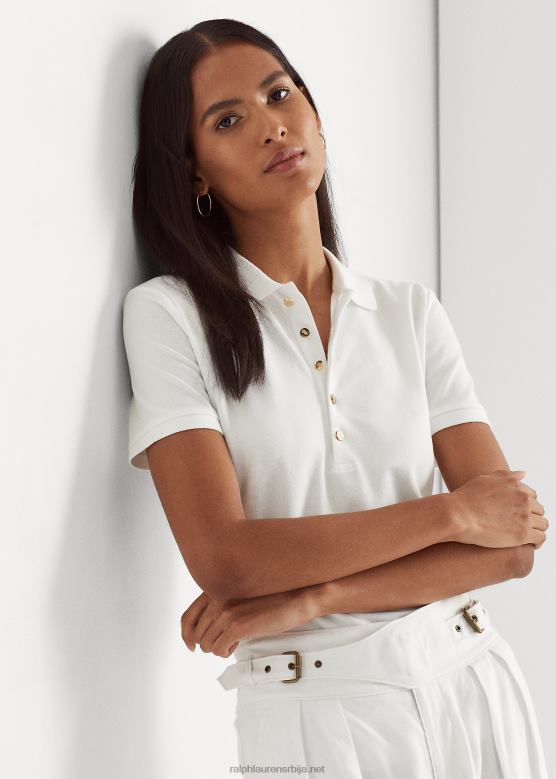 Жене Ralph Lauren пикуе поло мајица V2V444015 бео