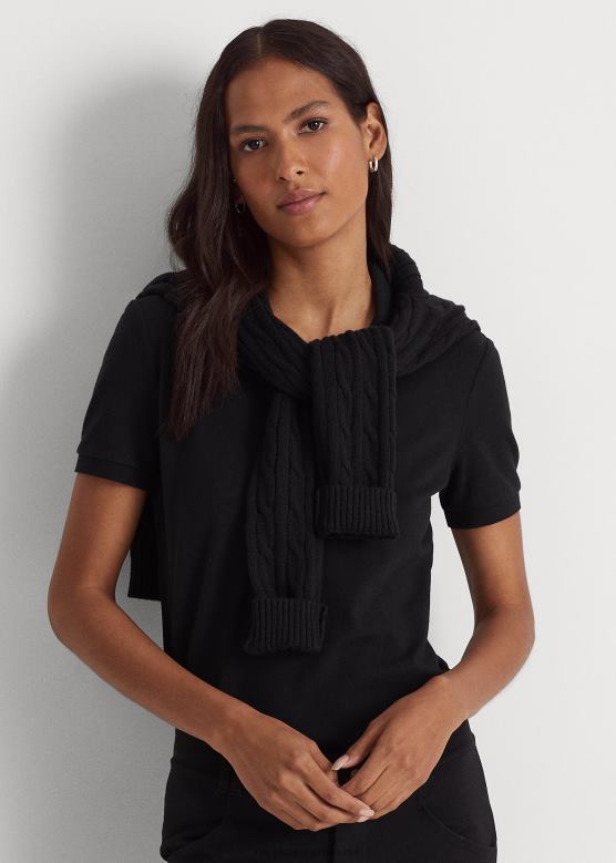 Жене Ralph Lauren пикуе поло мајица V2V444016 црн