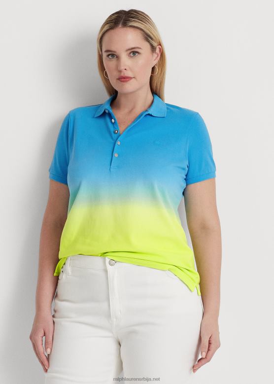 Жене Ralph Lauren обојена пике поло мајица V2V444531 плава / зелена / креч