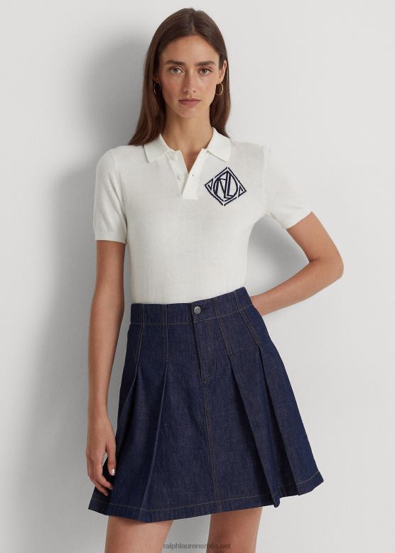 Жене Ralph Lauren дрес поло мајица V2V444884 бео