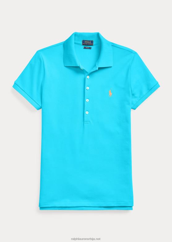 Жене Ralph Lauren слим фит растезљива поло мајица V2V449209 сункиссед пинк