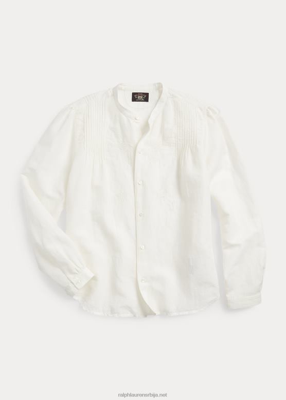 Жене Ralph Lauren везена ланено-памучна блуза V2V443615 старинско бело