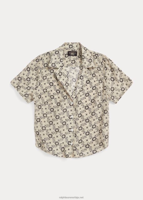 Жене Ralph Lauren цветна свилена креп блуза V2V443627 екру/црна