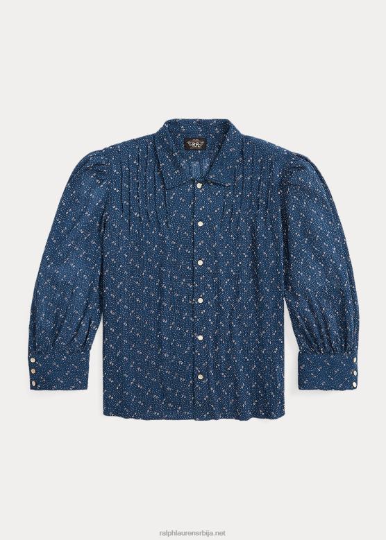 Жене Ralph Lauren блуза од набораног памука са цветним мотивом V2V443652 Плави