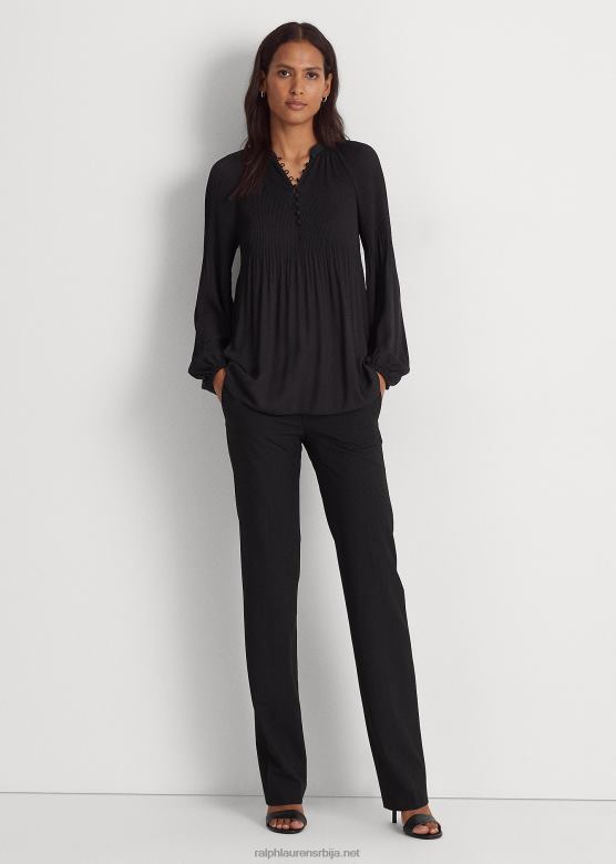 Жене Ralph Lauren плисирана блуза од жоржета V2V444184 црн