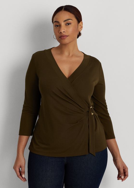 Жене Ralph Lauren растезљиви дрес V2V444493 ботаничка зелена