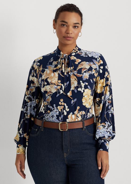 Жене Ralph Lauren растезљиви мајица са цветним изрезом V2V444695 морнарица мулти