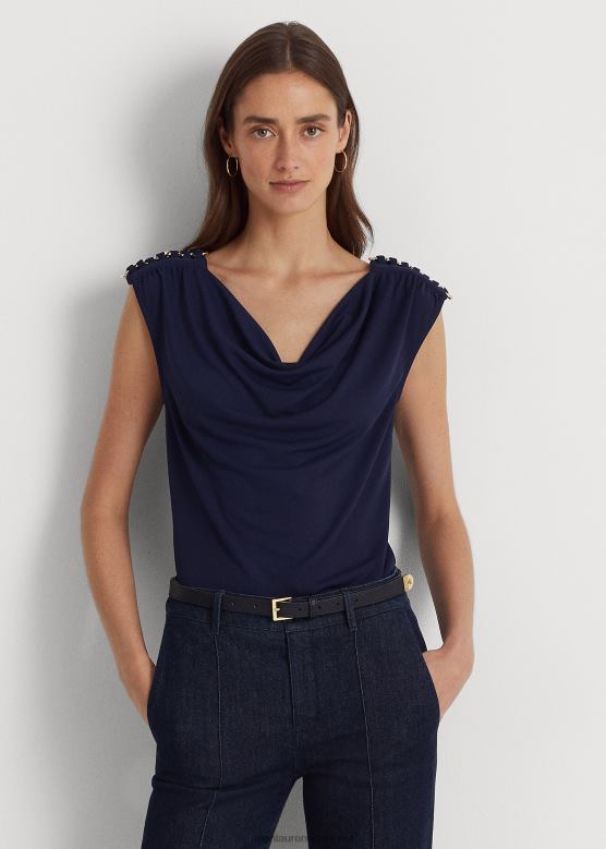 Жене Ralph Lauren мајица без рукава са краватом V2V449567 префињена морнарица