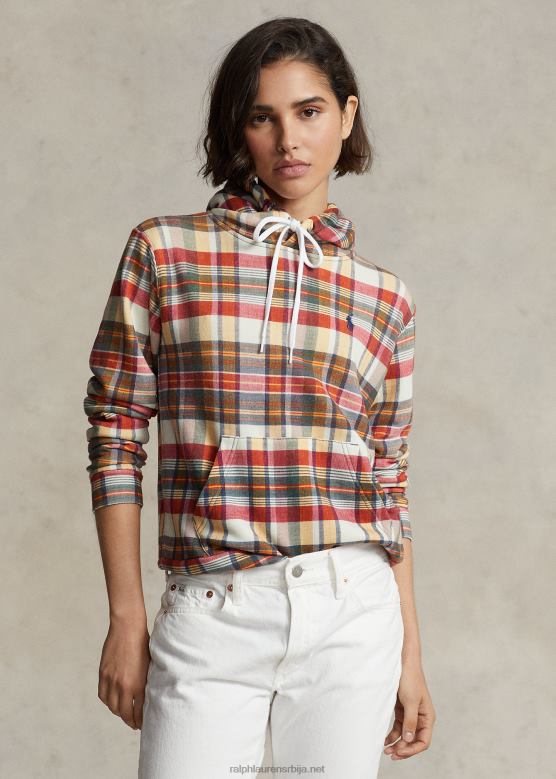 Жене Ralph Lauren француска фротир дуксерица у карираној боји V2V443169 мадрас мулти