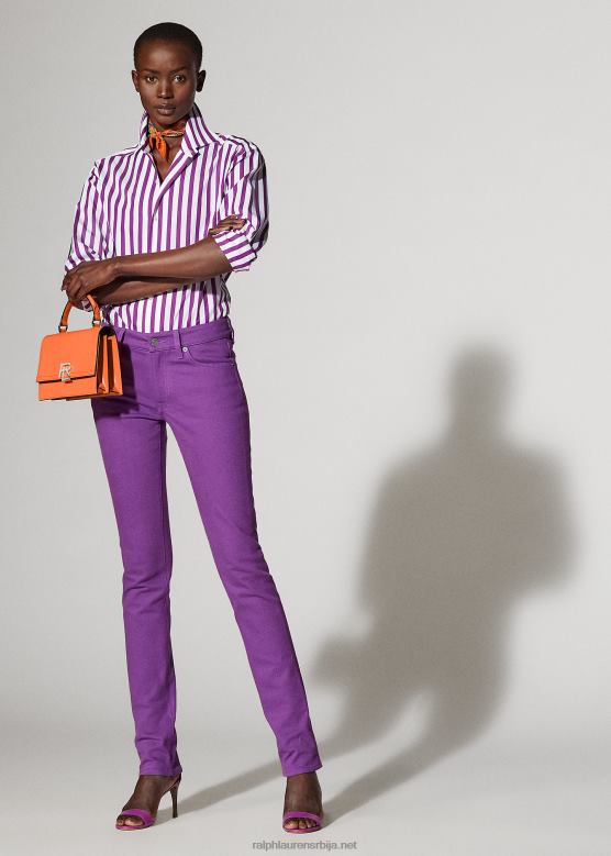 Жене Ralph Lauren 160 слим тексас џинс V2V443492 светла бобица