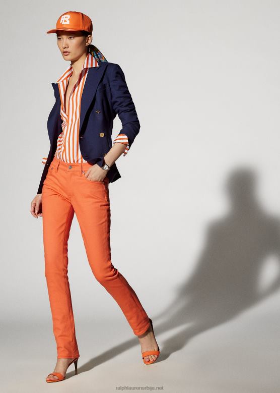 Жене Ralph Lauren 160 слим тексас џинс V2V443495 мак поморанџа