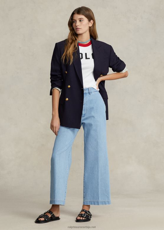 Жене Ralph Lauren висок џинс широких ногавица V2V442951 геффен васх