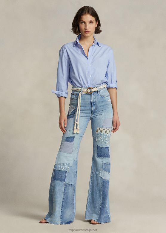 Жене Ralph Lauren патцхворк памучни фларе фармер V2V443090 дел валле прање