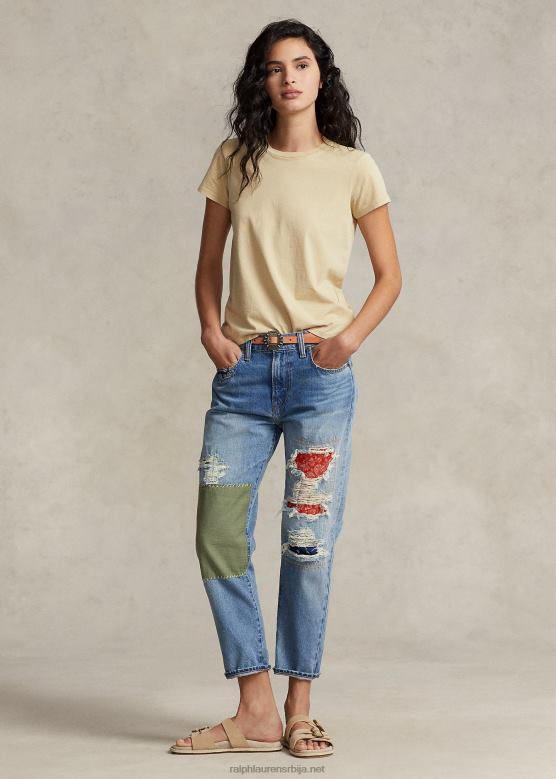 Жене Ralph Lauren уске сужене патцхворк фармерке V2V443217