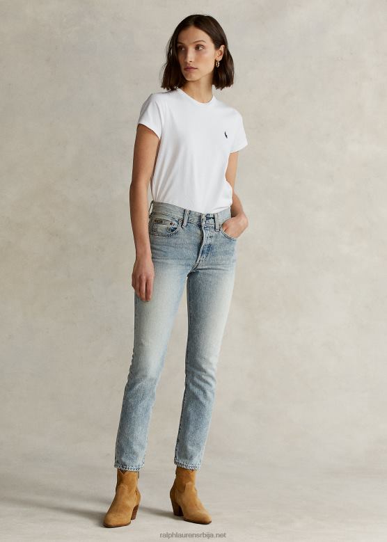 Жене Ralph Lauren цаллен слим фармерке високе висине V2V443355 светло индиго