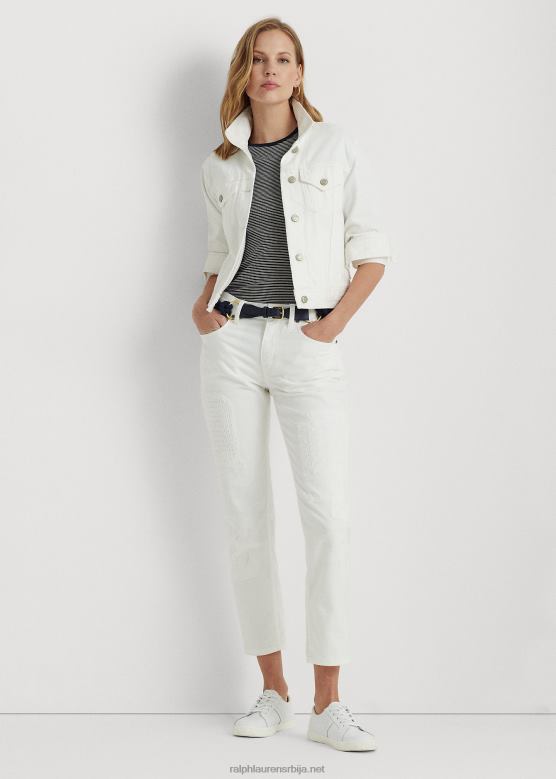Жене Ralph Lauren опуштени сужени џинс V2V443919 бело прање
