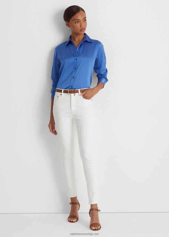 Жене Ralph Lauren уске фармерке са високим растом V2V444020 бело прање