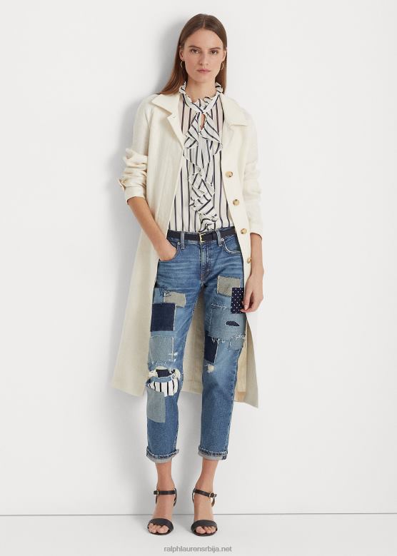 Жене Ralph Lauren пачворк опуштени сужени џинс V2V444023 тонирани сафир за прање
