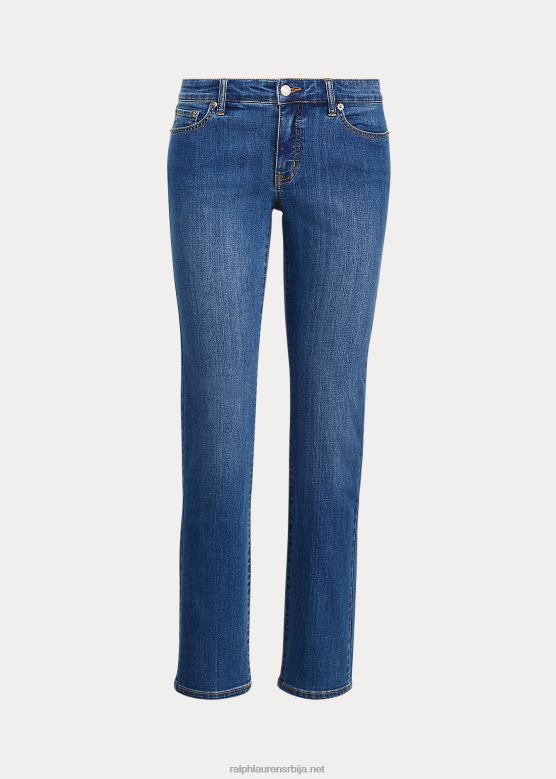 Жене Ralph Lauren мршављење модерне закривљене фармерке V2V444277 океанско плаво прање