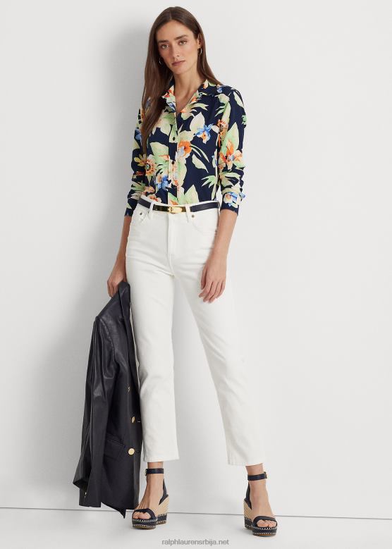 Жене Ralph Lauren високе равне фармерке V2V444475 бело прање