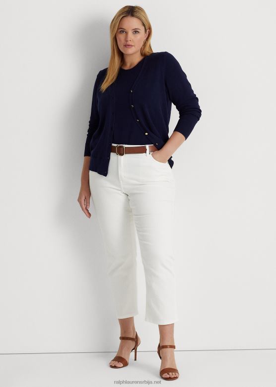 Жене Ralph Lauren високе равне фармерке V2V444717 бело прање