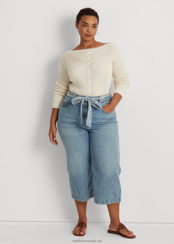 Жене Ralph Lauren скраћени џинс широких ногавица V2V444816 ривијера прање