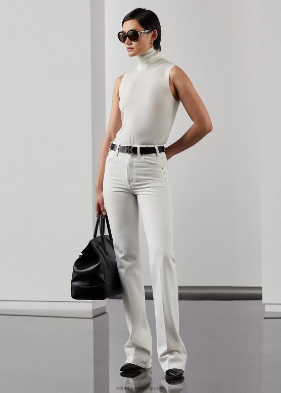 Жене Ralph Lauren каида опуштени боотцут јеан V2V449327 Бисерно бела боја