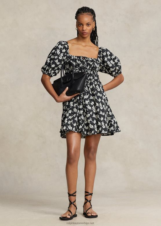 Жене Ralph Lauren цветна памучна хаљина са блузоном са рукавима V2V442932 романтични хибискус