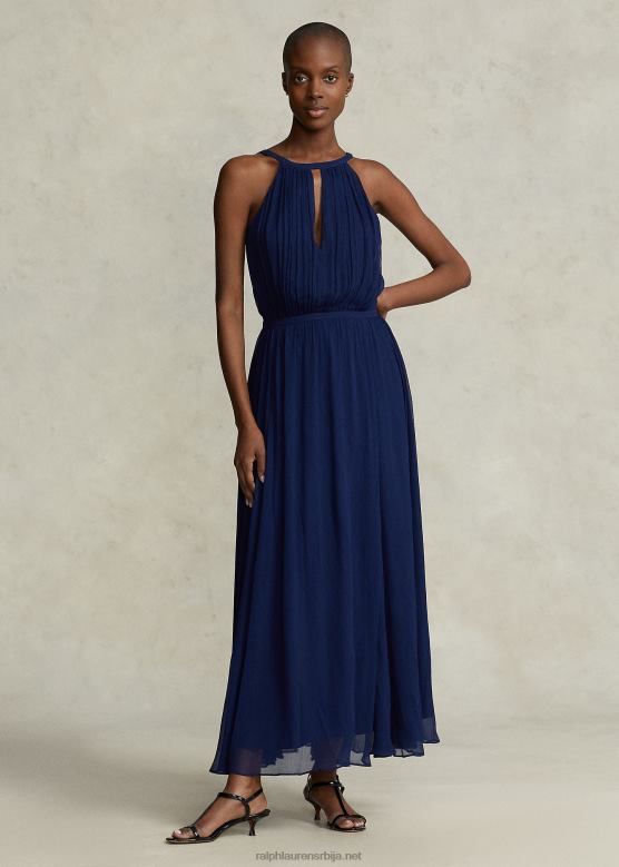 Жене Ralph Lauren наборана хаљина од жоржета V2V443132