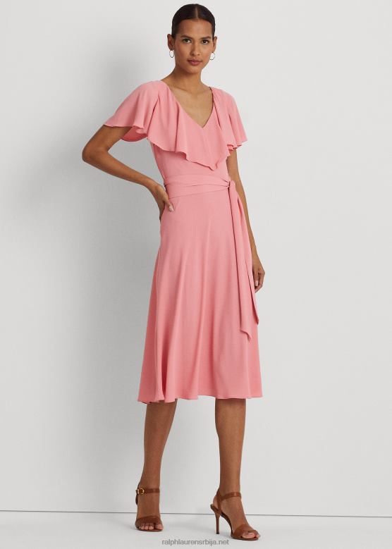 Жене Ralph Lauren хаљина од мехурића од крепа са каишем V2V443823 ружа поред базена