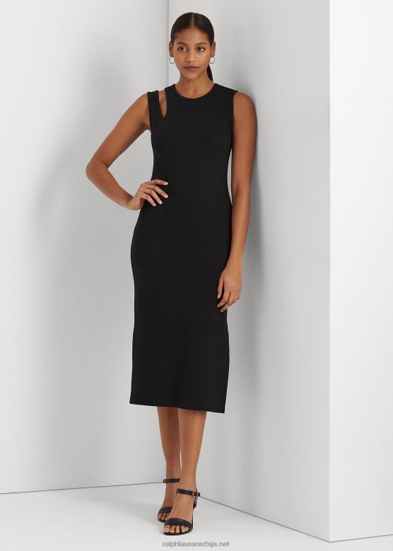 Жене Ralph Lauren миди хаљина без рукава од мешавине памука V2V443907 црн