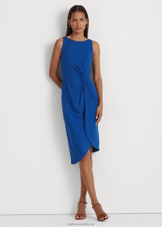 Жене Ralph Lauren растезљива хаљина од твист-фронта V2V443917 плави сатурн