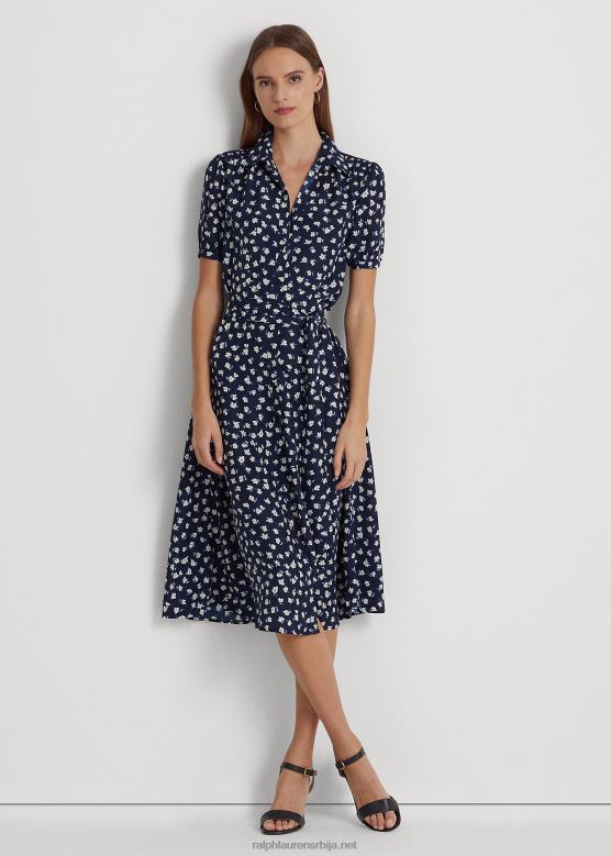 Жене Ralph Lauren цветна кошуља од креп пуф рукава V2V444071 плави мулти