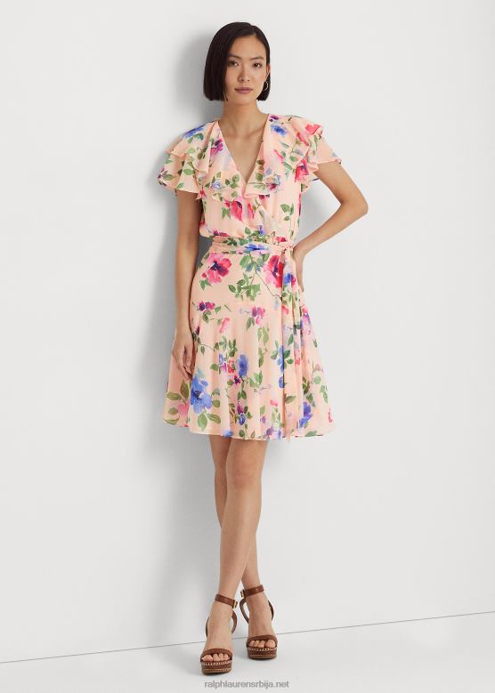 Жене Ralph Lauren хаљина од жоржета са цвјетним каишем V2V444082 розе мулти