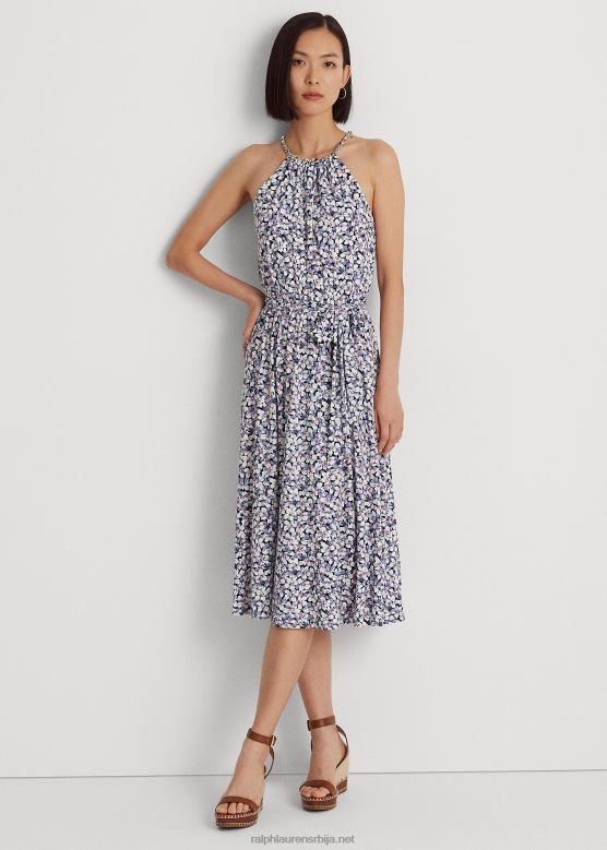 Жене Ralph Lauren хаљина од џерсија са цветним каишем V2V444101 плава/крем/ружичаста
