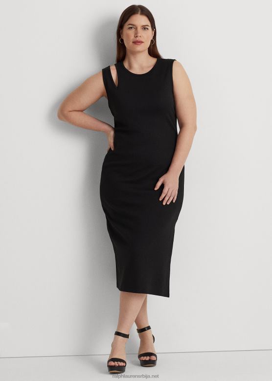 Жене Ralph Lauren миди хаљина без рукава од мешавине памука V2V444553 црн