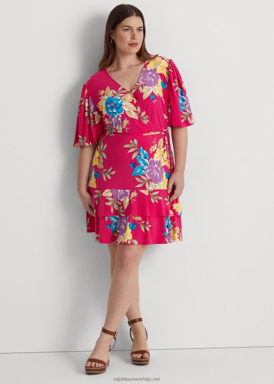 Жене Ralph Lauren растезљива хаљина од цвећа V2V444558 розе мулти
