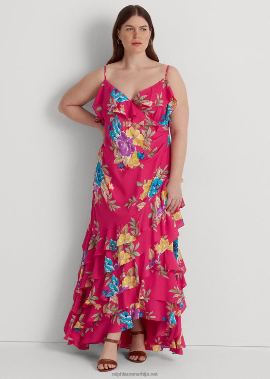 Жене Ralph Lauren хаљина са цветним жоржетом V2V444574 розе мулти