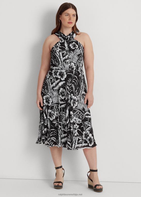 Жене Ralph Lauren цветна хаљина од жоржета V2V444577 црно бели