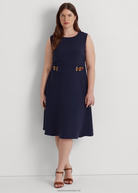 Жене Ralph Lauren дупла креп хаљина са копчом V2V444580 префињена морнарица