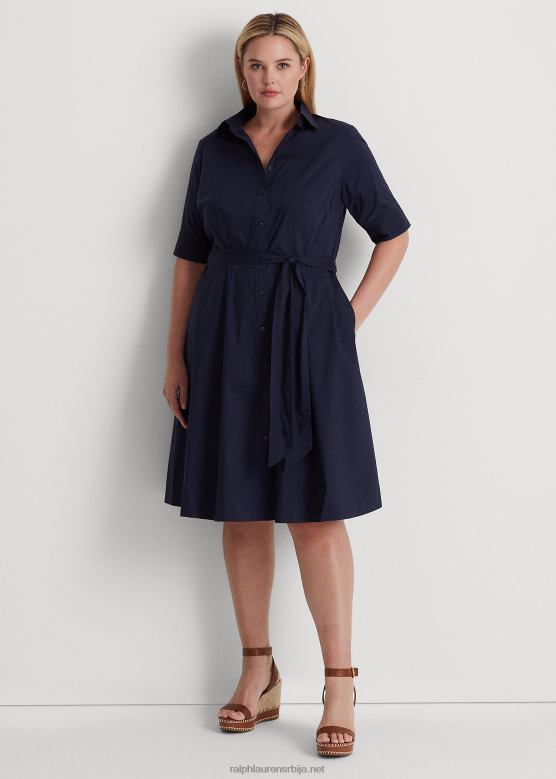 Жене Ralph Lauren кошуља од мешавине памука V2V444651 префињена морнарица