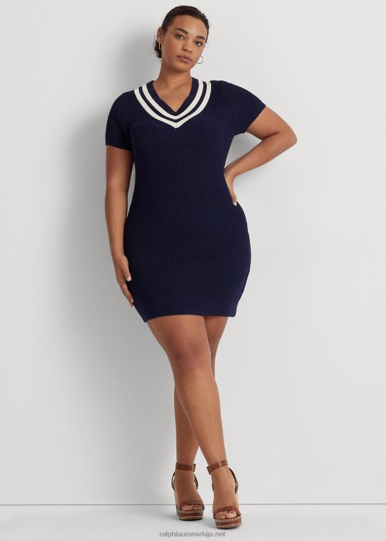 Жене Ralph Lauren џемпер од мешавине памука V2V444664 рафинирани морнарско/крем