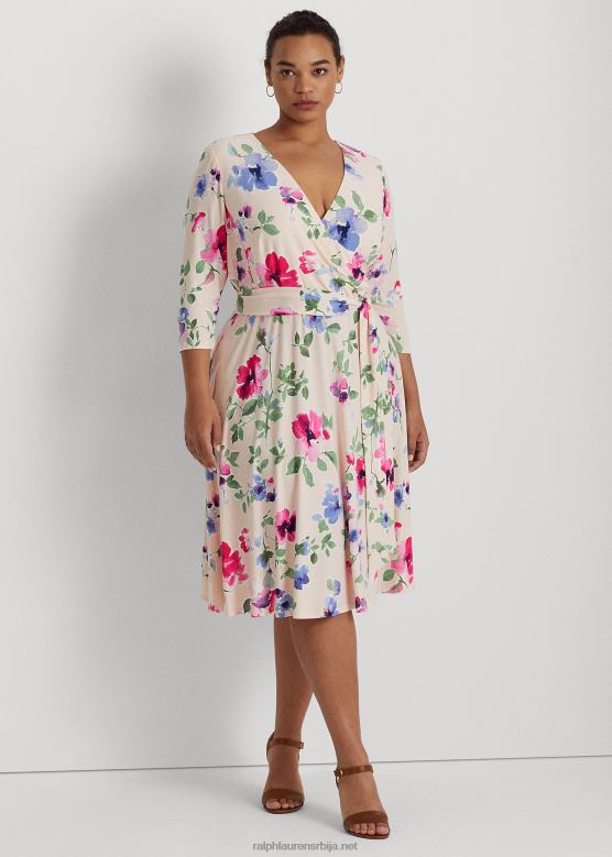 Жене Ralph Lauren хаљина од дреса са цветним сурплице V2V444672 розе мулти