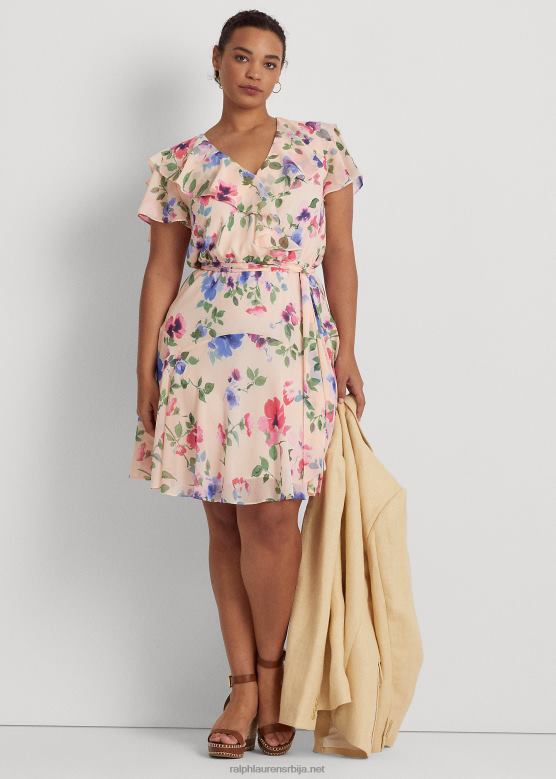 Жене Ralph Lauren хаљина од жоржета са цвјетним каишем V2V444694 розе мулти