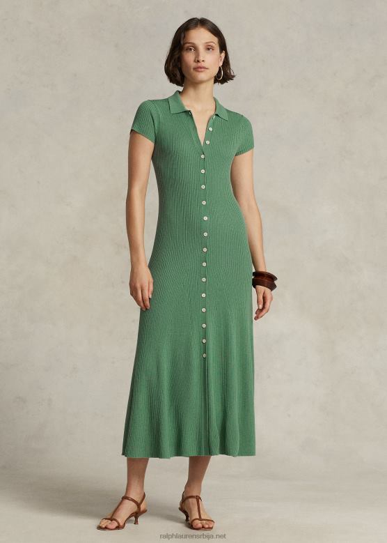 Жене Ralph Lauren поло џемпер од мерино вуне у ребрама V2V449195 фарваи греен