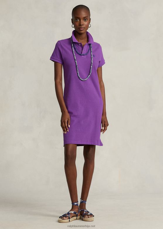 Жене Ralph Lauren памучна мрежаста поло хаљина V2V449252 палома љубичаста