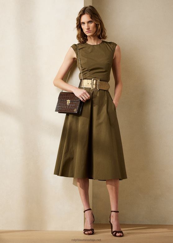 Жене Ralph Lauren омериа памучна дневна хаљина V2V449283 маслина