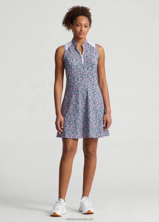 Жене Ralph Lauren цветна хибридна хаљина од мреже и дреса V2V449399 ботанички преп