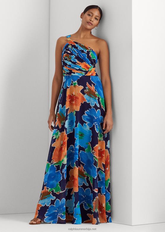 Жене Ralph Lauren цветна хаљина од жоржета на једно раме V2V449557 морнарица мулти