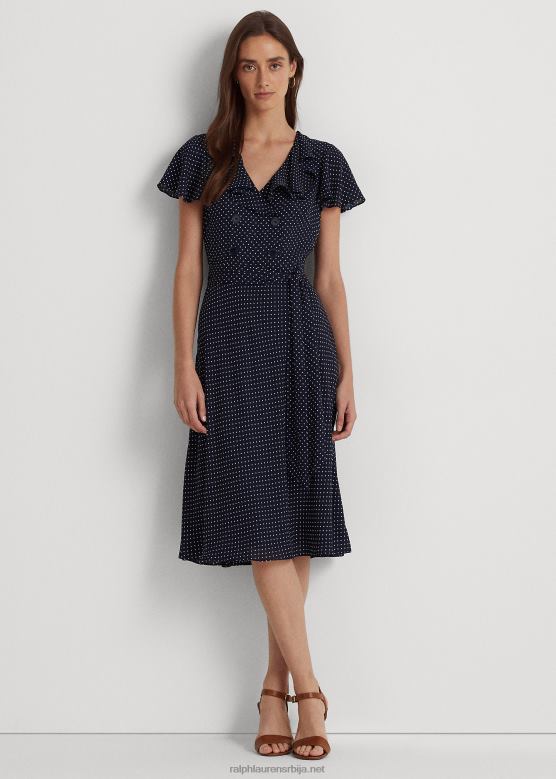 Жене Ralph Lauren хаљина од жоржета са каишем на точкице V2V449570